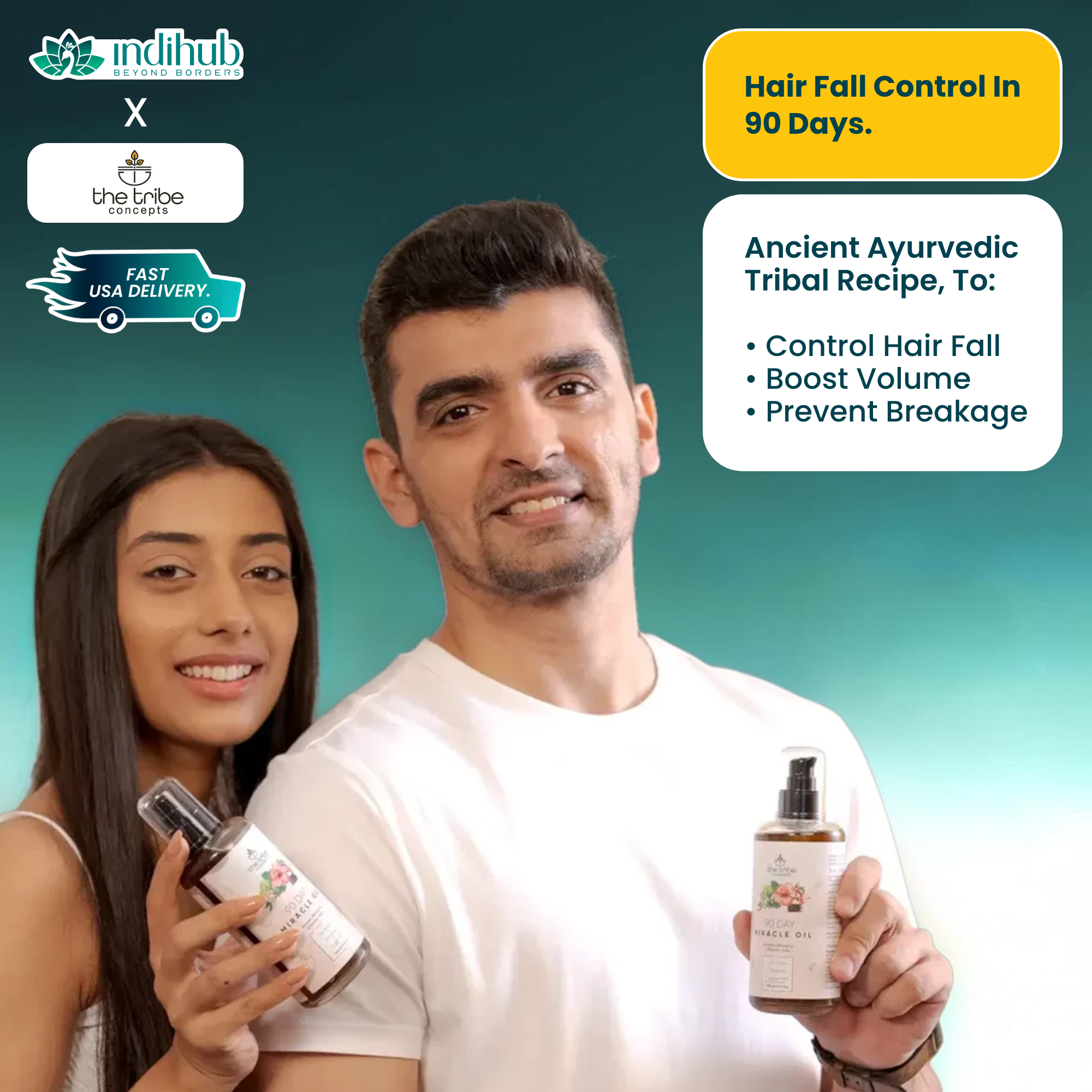 90 Day Miracle Hair Oil – Nourishing Herbal Hair Oil with Bhringraj, Amla & Hibiscus
