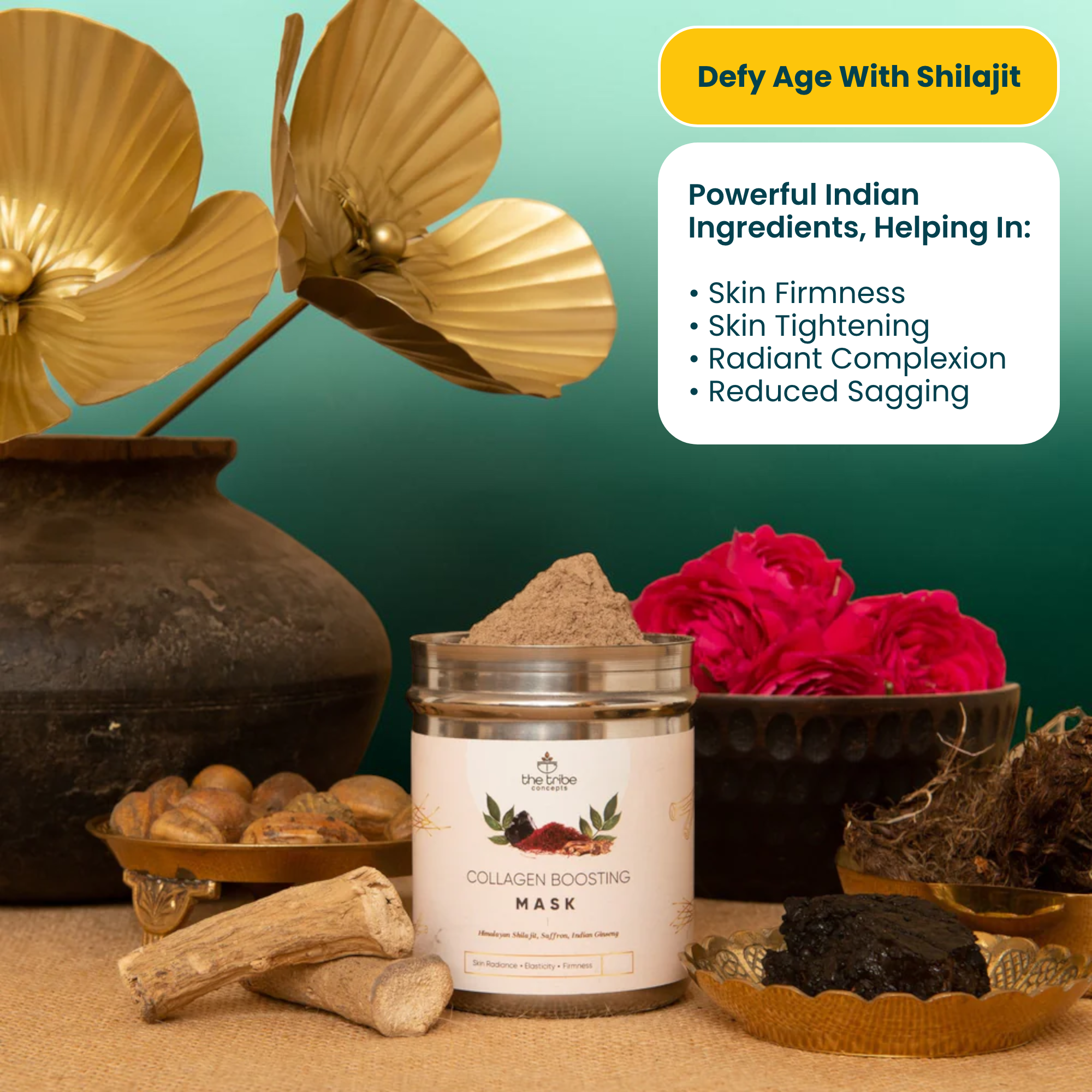 Anti-Ageing Collagen Mask – Herbal Face Mask with Shilajit & Ashwagandha
