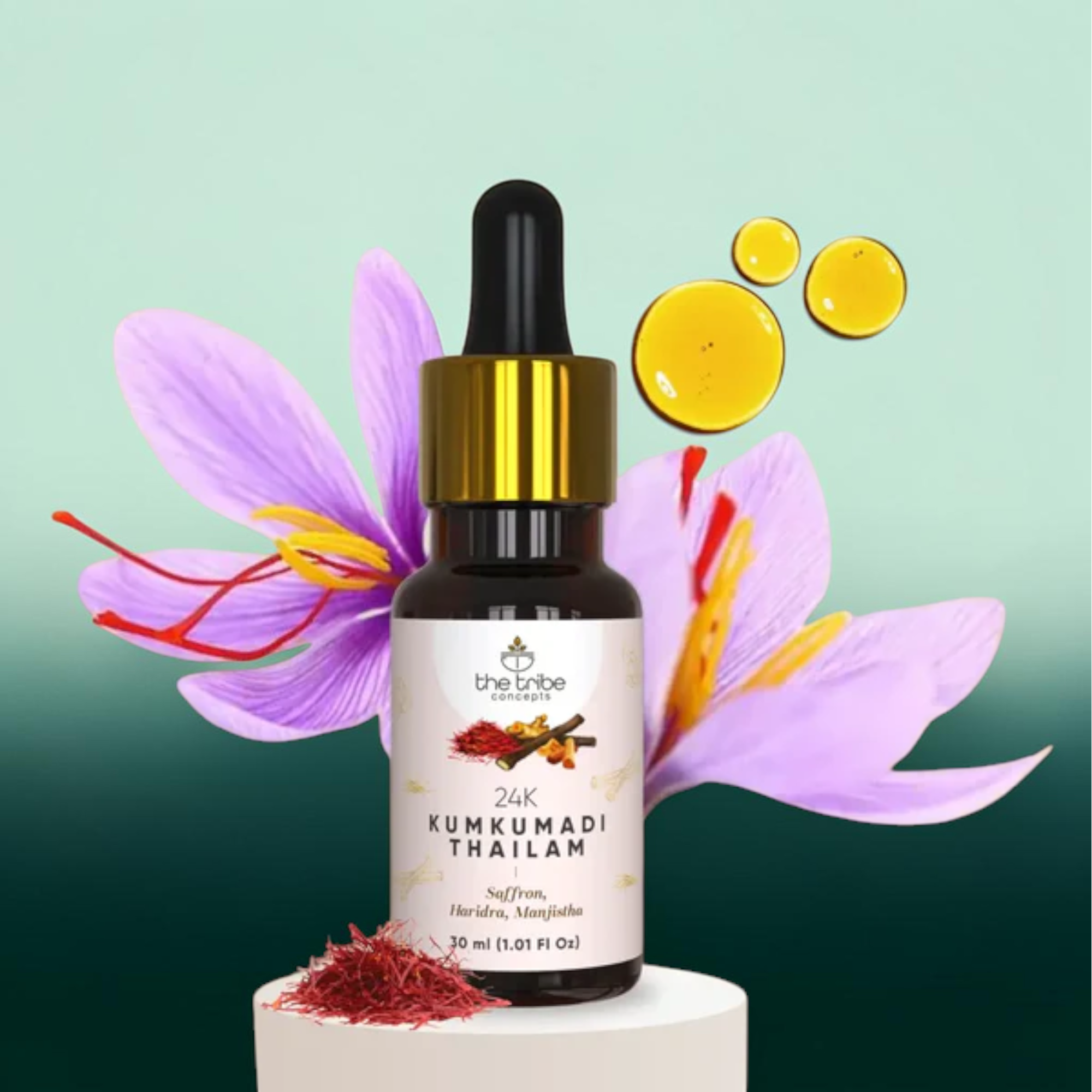24K Kumkumadi Thailam - Saffron Glow Facial Oil