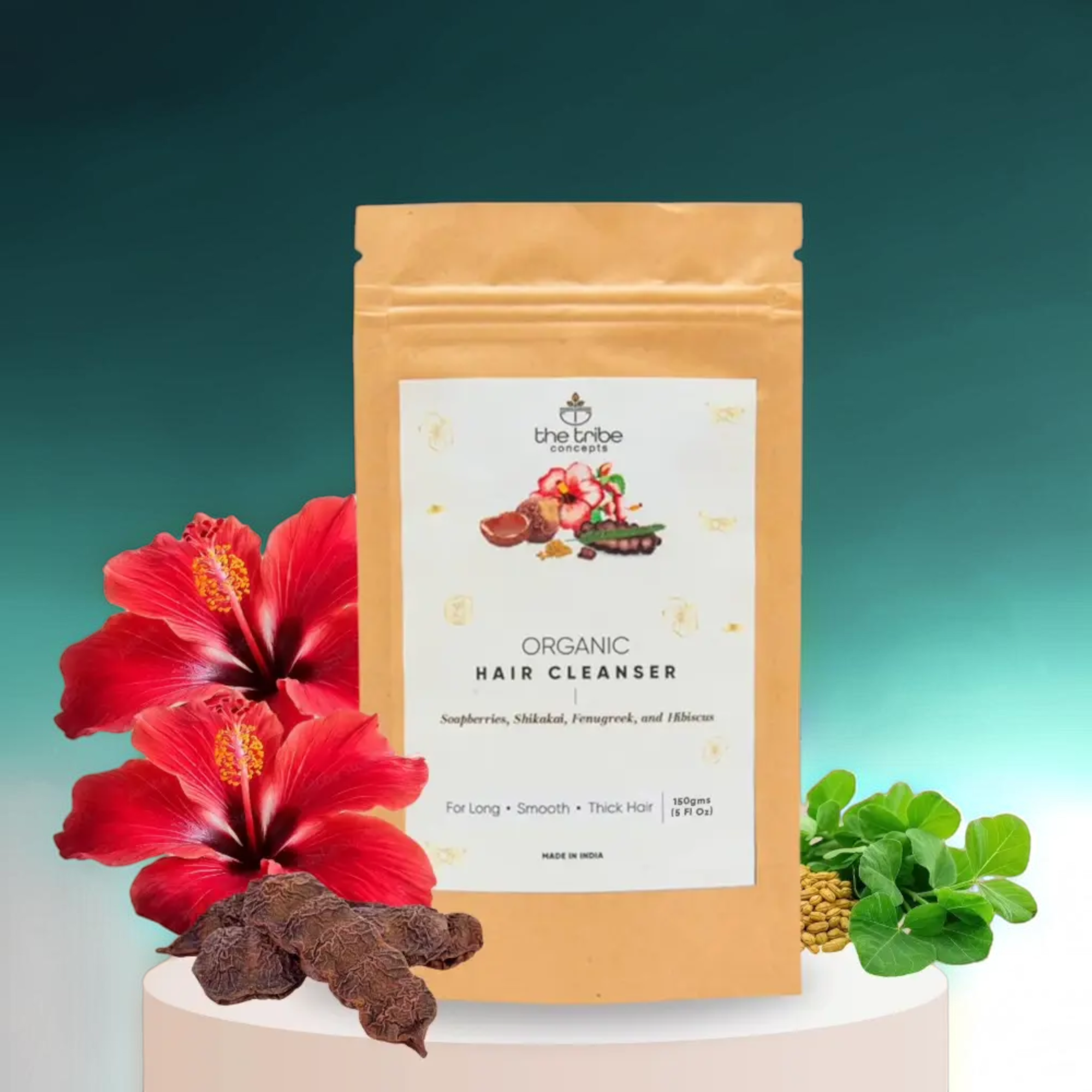 Organic Hair Cleanser – Herbal Powder Shampoo with Shikakai, Amla & Hibiscus